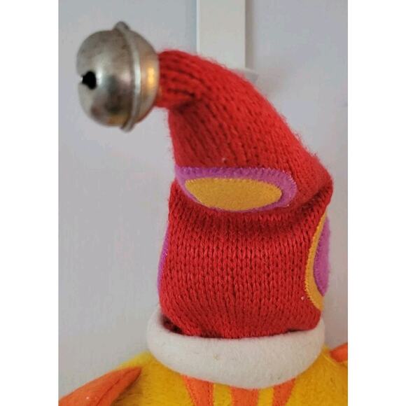 Ganz Cat Stocking Yellow Tabby in Christmas Hat Measures Approx. 26 In x 6.5 In - Picture 7 of 12